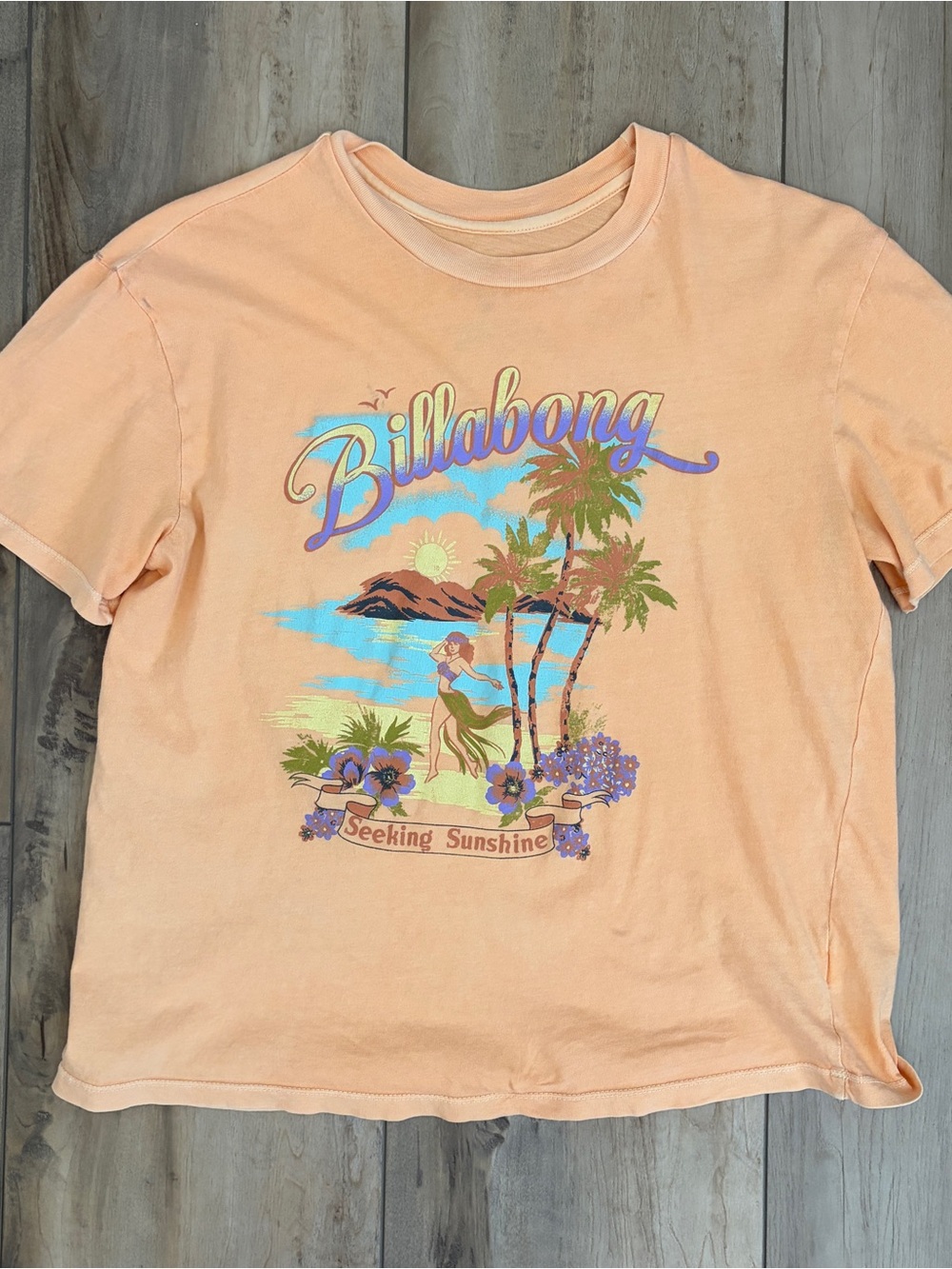 Billabong Orange Graphic 'Seeking Sunshine' Tee